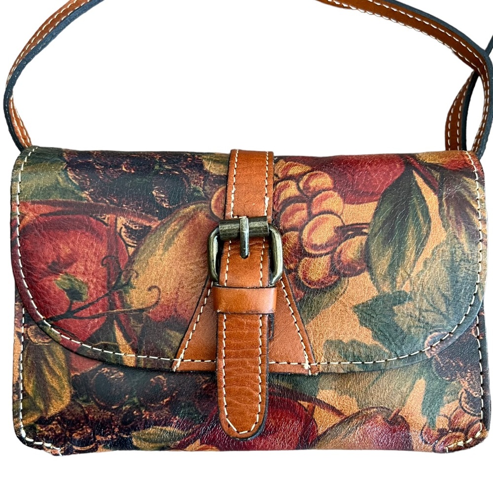 Floral Leather Crossbody Bag